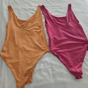 Zara Orange and Pink Bodysuits